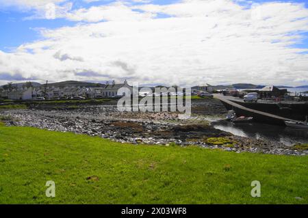 Ellenabeich which is on the Isle of Seil which is part of the Slate Islands, Highland Scotland, UK Stock Photo