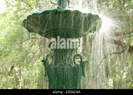 Semiquincentenary Fountain in Lafayette Square - Savannah, Georgia Stock Photo
