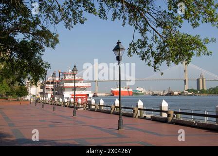 Rousakis Riverfront Plaza Savannah, Georgia Stock Photo