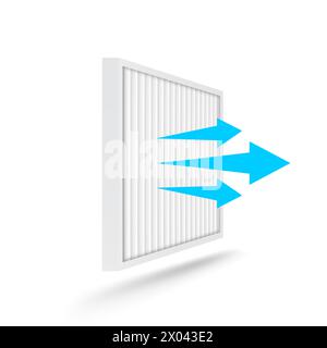 Air filter icon. Air purifier. Solid Particle and Bacterial Filter. Stock Vector