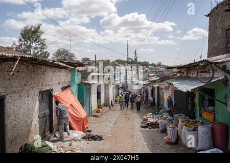 Town market in Harar, Ethiopia Stock Photo