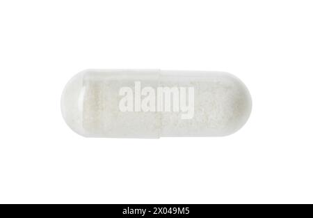 One Capsule One vitamin capsule isolated on white. Health supplement Stock Photo ...