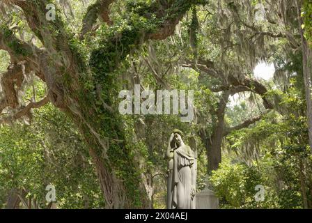 Bonaventure Cemetery was made world famous in the book 'Midnight in the Garden of Good and Evil', Savannah, Georgia Stock Photo