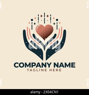 Let Love Lead Heart Foundation Vector Logo Design Stock Vector