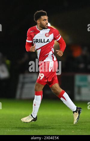 Jamie Reid (19 Stevenage) celebrates after scoring teams first goal ...