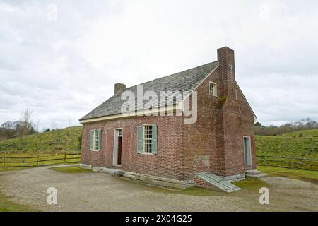 Tennessee Rogan Plantation House. Ulster American Folk Park, Omagh, Northern Ireland Stock Photo
