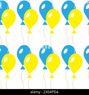 Multi-colored inflatable balls. Seamless pattern. Vector illustration. Stock Vector