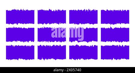 Set of cut tear papers. Vector icons. Stock Vector