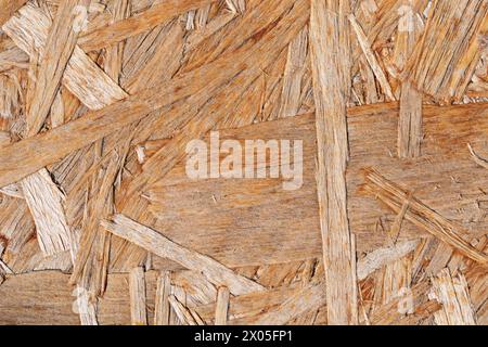 close up of oriented strand board or OSB background texture image Stock Photo