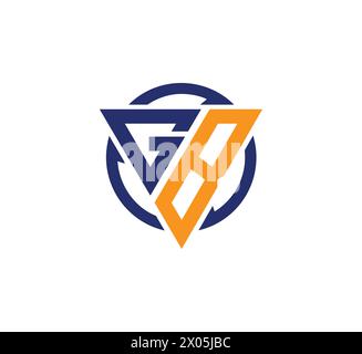 GB letter logo logo design vector template Stock Vector