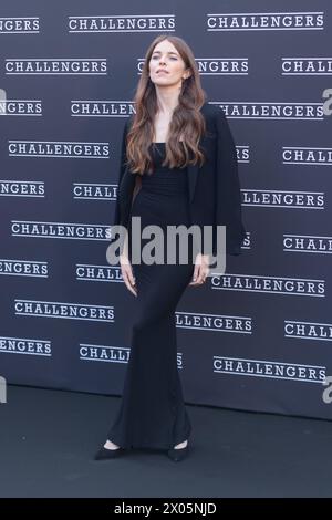 April 8, 2024, Rome, Italy: Italian actress Valentina Romani attends the red carpet of the premiere of the film ''Challengers'' at the terrace of the Cinema Barberini in Rome (Credit Image: © Matteo Nardone/Pacific Press via ZUMA Press Wire) EDITORIAL USAGE ONLY! Not for Commercial USAGE! Stock Photo