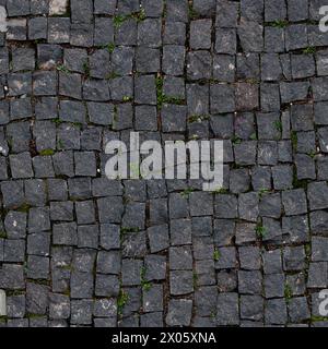 Seamless high-resolution texture of grey paving stones Stock Photo
