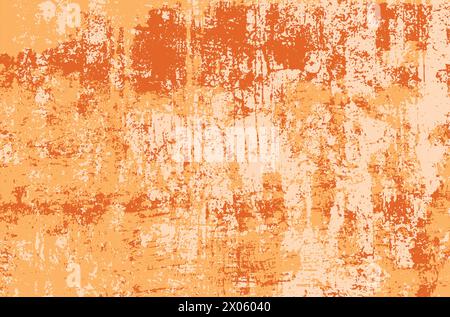 Distressed orange yellow grunge texture as abstract background. Stock Vector