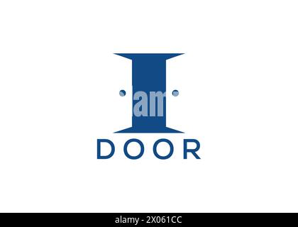 Creative and minimal door logo vector template Stock Vector