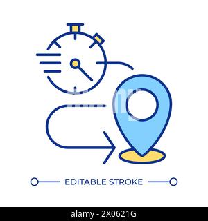 Short trip RGB color icon Stock Vector