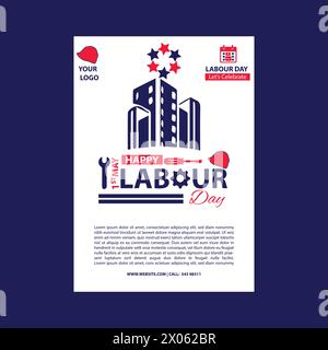 labour day post design Stock Vector