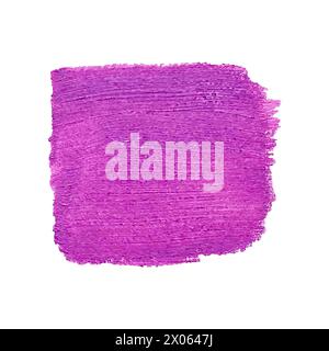 Acrylic pink texture brush stroke hand drawing, isolated on white background. Vector illustration Stock Vector