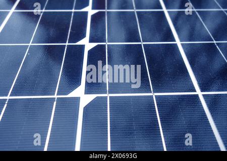 detail of a solar panel for clean energy Stock Photo