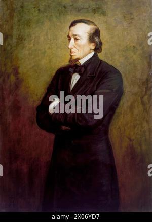 Benjamin Disraeli, 1st Earl of Beaconsfield (1804-1881), twice Prime Minister of the United Kingdom 1868 and 1874-1880, portrait painting in oil on canvas by Sir John Everett Millais, 1881 Stock Photo