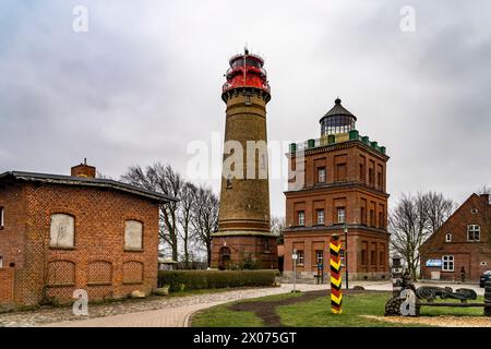 Leuchttürme am Kap Arkona, Insel Ruegen, Mecklenburg-Vorpommern, Deutschland  |  Cape Arkona lighthouses, Ruegen island, Mecklenburg-Vorpommern, Germa Stock Photo