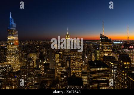 NCY Skyline sunset Stock Photo