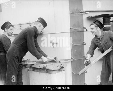 Men Of Hms Aylmer. 26 February 1945, Clarence Graving Dock, Liverpool 