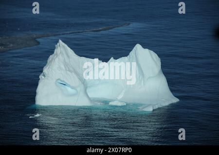 Iceberg Drifting in Labrador Sea Stock Photo