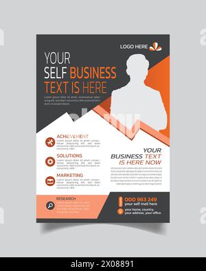 Small Business Flyer or Creative Corporate  Business Leaflet Design Stock Vector