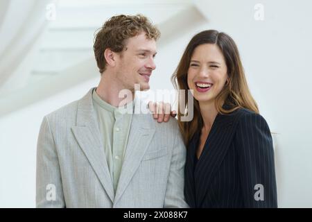 Martijn Lakemeier, Delfina Chaves attends the 'Maxima' Photocall during the 7th Canneseries International Festival on April 09, 2024 in Cannes, France Stock Photo