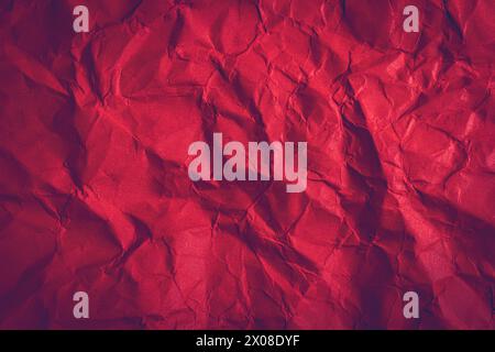 Red Paper Texture background. Crumpled Red paper abstract shape background. Stock Photo