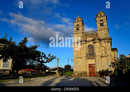 Church of Our Lady of Remedios in Castro Caldelas, Ourense, Spain Stock Photo