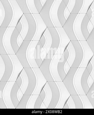 Exquisite seamless 3D geometric wallpaper design ideal for enhancing any interior space with its high-quality, realistic texture Stock Photo