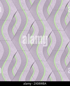 A captivating 3D wallpaper featuring a seamless geometric design suitable for upscale interior decoration and professional wallpaper production Stock Photo