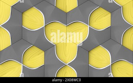 Unique geometric 3D wallpaper featuring seamless, professional-grade patterns suitable for high-end interior decor Stock Photo