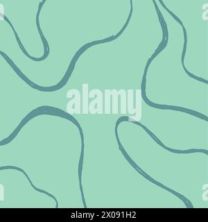 Colored doodle Decorative texture with tangled curved lines. Scrawl squiggly pastel print. Creative abstract art background collection for children or Stock Vector
