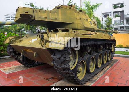 DANANG, VIETNAM - JANUARY 06, 2016: M41 Walker Bulldog light tank at the Museum of the 5th Militarized Zone Stock Photo