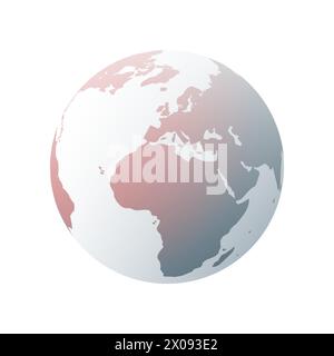 Earth Globe Design Layout - Global Business, Technology, Globalization Concept, Vector Template - Vector Isolated In White Background - Europe, Africa Stock Vector