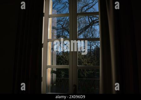 double glazed window with light and transparency effects, the solar ...