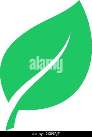 Green leaf icon as ecology symbol Stock Vector