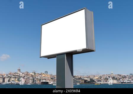 Istanbul, Turkey - April 7, 2024: Blank Giantboard Of Sariyer In 