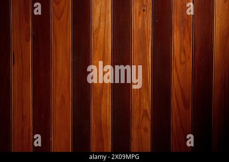 Two tone wood stained bead board Stock Photo
