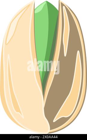 Pistachio nut in flat technique vector illustration Stock Vector