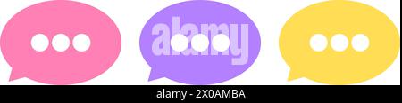 Speech bubbles in soft colors. Conversation bubbles in soft tones. Stock Vector