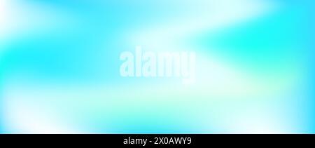 Bright teal gradient background. Vibrant fluid turquoise color wallpaper. Abstract smooth mint backdrop. Blurred vivid blue green marine concept texture for banner, poster, presentation. Vector  Stock Vector