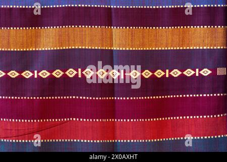 Traditional tenun ikat from Lombok, West Nusa Tenggara, Indonesia. Stock Photo