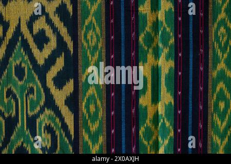 Traditional tenun ikat from Lombok, West Nusa Tenggara, Indonesia. Stock Photo