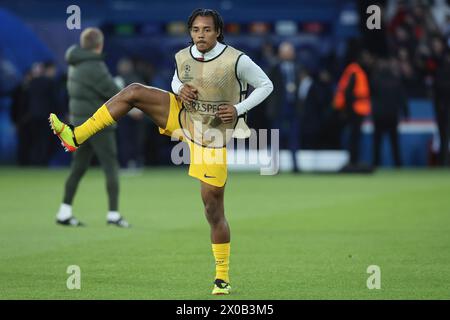 Paris, France. 10th Apr, 2024. © Sebastien Muylaert/MAXPPP - Paris 10/04/2024 Jules Koundé of Barcelona during the Paris Saint-Germain V Barcelona, UEFA Champions League, Quarter-Final, first leg tie at Parc des Princes in Paris, France. 10.04.2024 Credit: MAXPPP/Alamy Live News Stock Photo