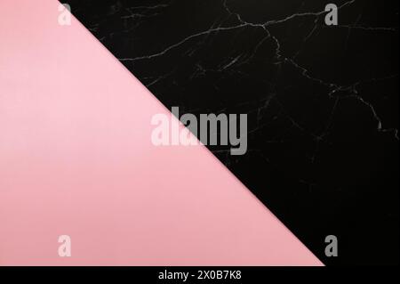Pink and black marble background. Colourful wallpaper, marble texture, copy space. Stock Photo