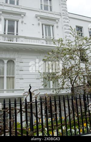 Beautiful House and Garden, The Boltons, Royal Borough of Kensington and Chelsea, London, UK - One of the most expensive streets in London Stock Photo