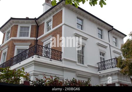 Beautiful House and Garden, The Boltons, Chelsea, Royal Borough of Kensington and Chelsea, London, Stock Photo
